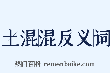 土混混反义词是什么意思的图片
